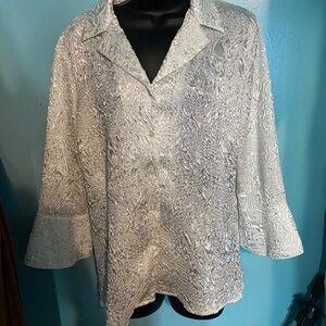 White button up blouse